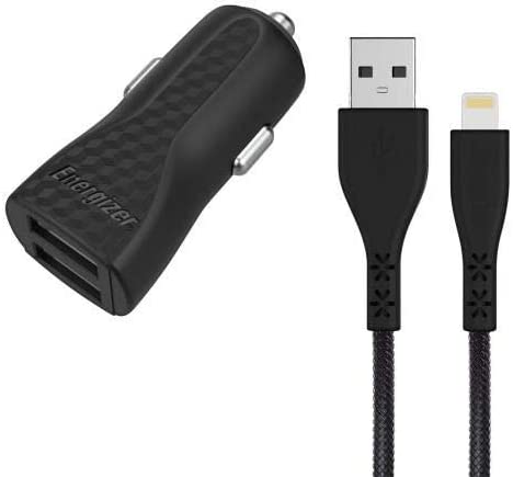 ENERGIZER Car Charger 3.4A 2USB and Lightning Cable photo