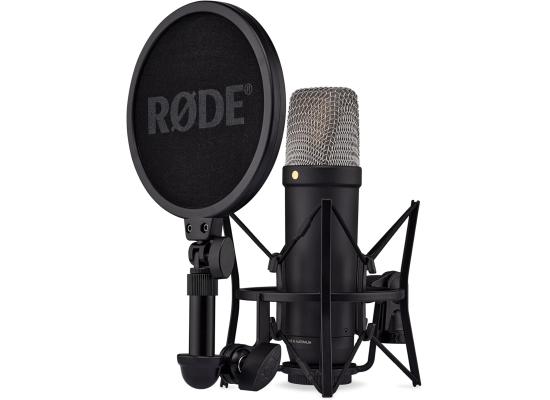 Rode NT1 5th Generation Large-diaphragm Studio Condenser Microphone with XLR and USB Outputs, Shock Mount and Pop Filter for Music Production, Vocal Recording and Podcasting (Black) photo 
