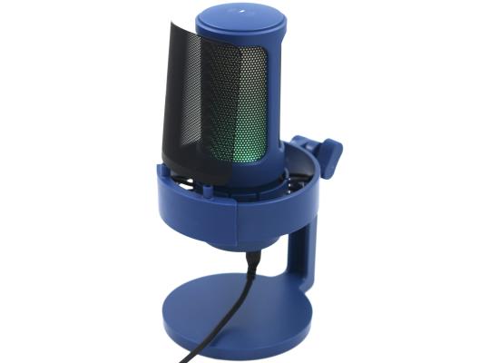 Fifine Ampligame A8W Usb Mic With Controllable Rgb, Live Monitoring, Input Dial, Pop Filter For Streaming (Blue) photo 