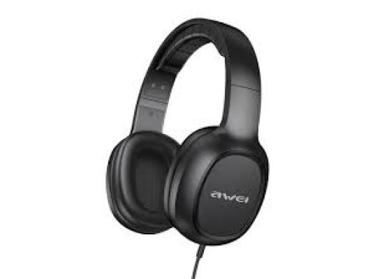 AWEI GM-6 3.5mm Wired Headset With Microphone Stereo Sound Headphone Stretchable For PC Computer Laptop Music Earphone photo 