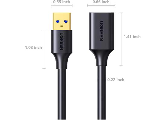 UGREEN USB Extender, USB 3.0 Male to Female Extension Cable USB Cable High Speed Data Transfer Compatible with Webcam, Gamepad, USB Keyboard, Mouse, Flash Drive, Hard Disk, 3M photo 