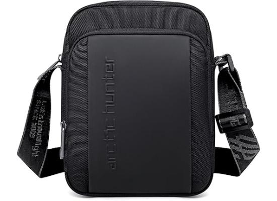 Arctic Hunter Premium Unisex Sling Bag Water Resistant Polyester Cross Body Bag with Anti-Theft Design for Travel Business Daily Casual, Black ,  K00542 photo 