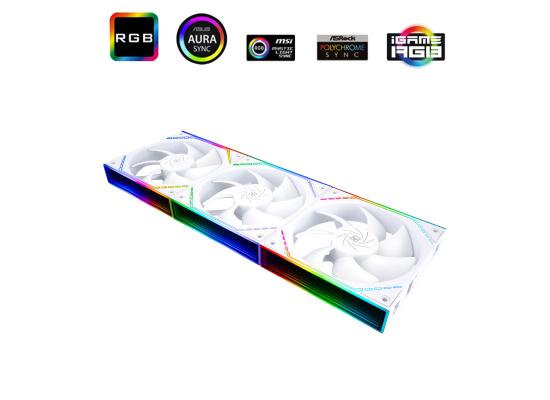 Thermalright TL-M12QW X3  (White/ LED) Balance Performance, Cooling Fan Kit 3in1 / S-FDB Bearing. photo 