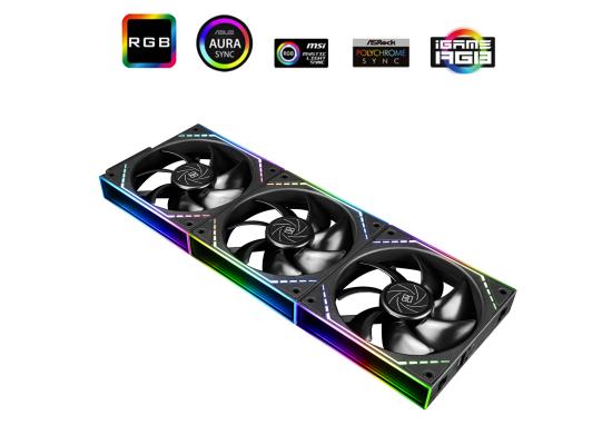 Thermalright TL-M12Q X3  (Black / LED) Balance Performance, Cooling Fan Kit 3in1 / S-FDB Bearing. photo 