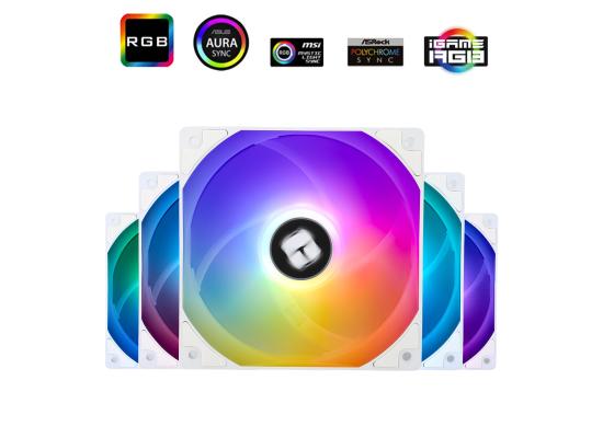 Thermalright TL-C12CW-S X5 (White / 3PIN ARGB) Balance Performance 120mm PWM Cooling Fan Kit 5in1 / S-FDB Bearing. photo 