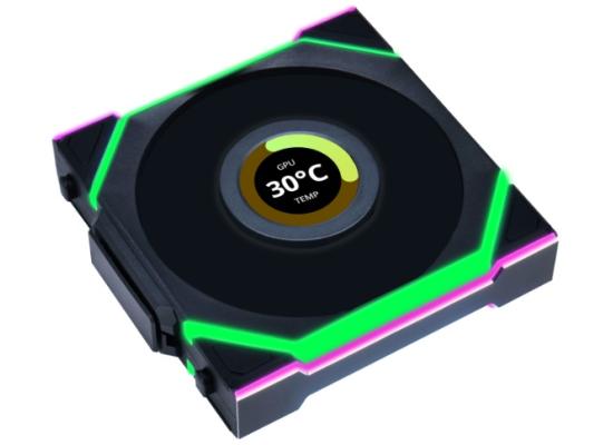 Lian Li UNI FAN SL Wireless LCD 120 (Reverse Blade) Single w/ Dual Zone ARGB, High Performance, 1.6