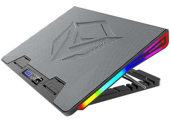 Meetion CP5050 RGB Backlit Gaming Notebook Cooling pad, Adjustable Ergonomic Design & Non-Slip Baffle For Laptop From 9