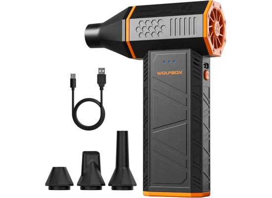 WOLFBOX electric air duster MegaFlow 50 with 110000RPM, 3-Gear adjustable mini blower, Cordless, Fast charging, Suitable for dust removal in computers, keyboards, cars, houses and outdoors. photo 